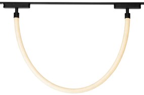 LED Candeeiro Pendente Moderno Preto para Sistema de Trilho Monofásico 8W 3000K - Magnetic Tautau Moderno