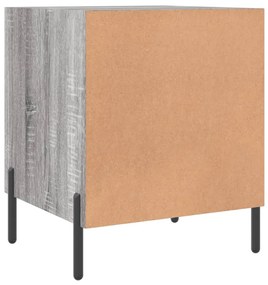 Mesa cabeceira 40x40x50 cm derivados de madeira cinzento sonoma