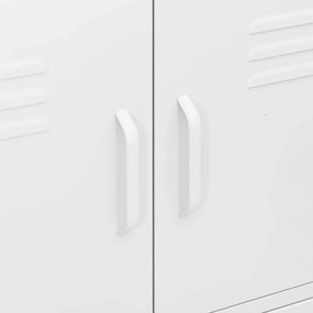 Armário de arrumação aço 80x35x101,5 cm branco