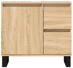 Estrutura de cama de casal 135x190 cm cinzento sonoma