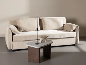 Sofá Dallas 4512, Bege, 230x88x97cm, 70 kg, Tecido, Pernas: Madeira, Madeira: Borracha