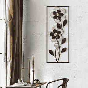 PAINEL DE PAREDE DE FERRO/MADEIRA DIVAKER 27X2,5X70 CM CASTANHO E PRETO