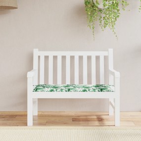 Almofada para Banco de Jardim vidaXL com Estampa de Folhas, 100x50x4 cm, Feita de Tecido Oxford