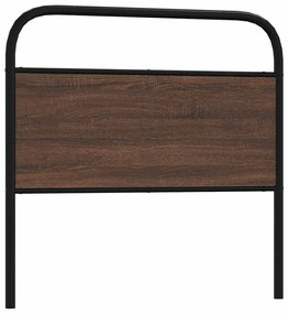 vidaXL Cabeceira de substituição 90 cm derivados madeira/aço carvalho castanho