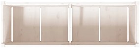 Vaso/floreira de jardim 150x50x50cm madeira pinho maciça branco