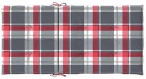 Almofadões lombares cadeiras jardim 4pcs oxford xadrez vermelho