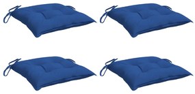 Almofadões de cadeira 4 pcs 40x40x7 cm tecido oxford azul