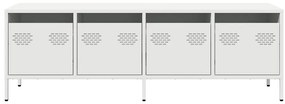 Móvel de TV 135x39x43,5 cm aço laminado a frio branco