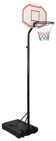 3107831 vidaXL Tabela de basquetebol 282-352 cm polietileno branco
