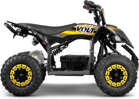 Mini moto 4 elétrica infantil - VOLT 1000 W 36 V, com 3 velocidades reguláveis, c/ marcha atrás Amarela
