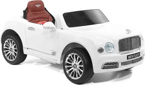 Carro elétrico para crianças até aos 5 anos Bentley Mulsanne 12V, pneus de borracha EVA, controlo remoto Branco