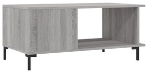 Mesa de centro 90x50x40 cm derivados de madeira cinzento sonoma