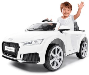 AUDI TT RS 12V PREMIUM CARRO ELÉTRICO INFANTIL 12V BANCO EM COURO E BORRACHA BRANCO