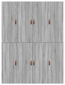 Cama com Armazenamento vidaXL Cinza Sonoma 140x190 cm