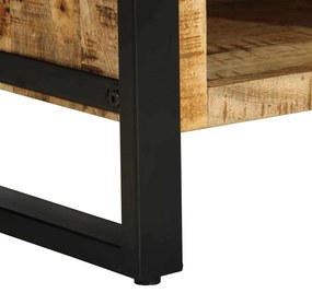 Mesa de centro 90x50x36 cm madeira de mangueira áspera maciça