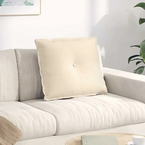 vidaXL Travesseiro para Costas Creme 60 x 50 cm