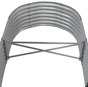 Canteiro elevado jardim 152x80x36 aço revestido a pó antracite