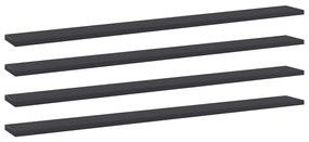 vidaXL Prateleiras para estante 4pcs 100x10x1,5cm contraplacado cinza