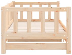 Sofá-cama de puxar 2x(80x200) cm madeira de pinho maciça