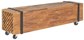Suporte de TV 110x30x32,5 cm madeira de teca maciça