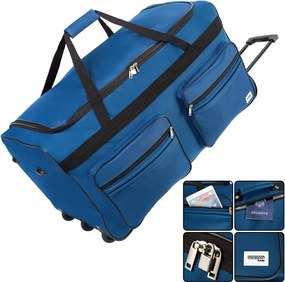 Saco de viagem com rodas XXL 160L  85 x 43 x 44 cm azul