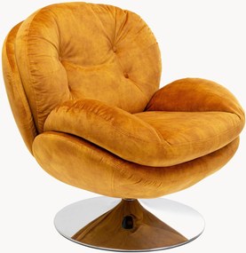 Cadeirão giratório em veludo Cosy