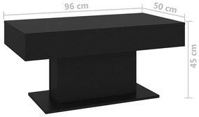 Mesa de centro 96x50x45 cm derivados de madeira preto