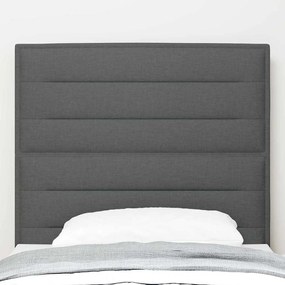 Cabeceira LED Design Linhas Cinza Escuro 90 cm Tecido