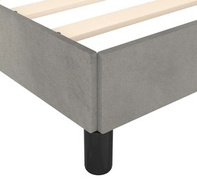 Estrutura de cama sem colchão 90x200 cm veludo cinzento-claro