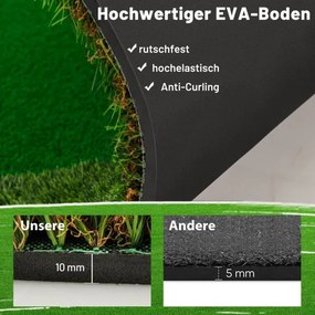 Tapete profissional para golfe 300 x 150 cm  com 3 buracos e bolas de golfe para casa, verde