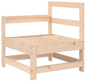 7 pcs conjunto lounge de jardim pinho maciço