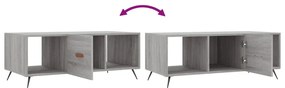 Mesa de centro 102x50x40cm derivados de madeira cinzento sonoma