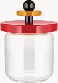 Pote de vidro com tampa hermética em madeira de faia Lucia