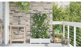 Vasos de Jardim Treliça Branco 80 x 40 x 126 cm Plástico