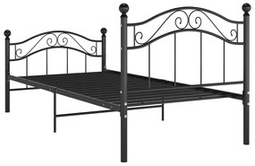 Estrutura de cama 100x200 cm metal preto