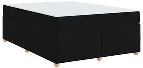 Estrutura de cama com colchão Outros Preto 140 x 200 cm tecido