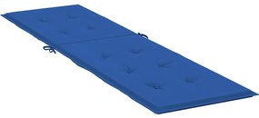 Almofadão para cadeira de terraço (75+105)x50x4 cm azul real