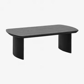 Mesa De Centro Retangular 120x60 Cm Em Mdf Tuareg Preto Claro - Sklum
