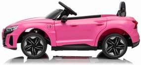 Carro elétrico para crianças Audi RS E-tron GT 12V, controlo remoto, USB / AUX, Bluetooth, bateria de lítio, luzes LED licença ORIGINAL Rosa