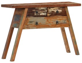 vidaXL Mesa consola 110x30x75 cm madeira recuperada maciça