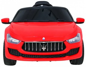 Carro elétrico para Crianças 12V Maserati Ghibli Rodas de EVA, Assento de couro vermelho