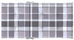 Almofadões lombares cadeiras jardim 4pcs oxford xadrez cinza