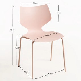 Cadeira Plecy - Rosa