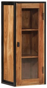 vidaXL Armário de parede p/ WC 40x30x90 cm acácia maciça e ferro