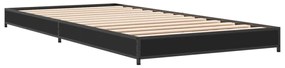 Estrutura de cama 90x190 cm derivados de madeira e metal preto