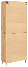 Highboard Artesanal de Carvalho 69.5x34x180 cm Madeira engenheirada