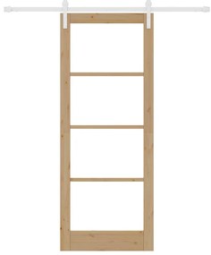 Porta Deslizante com Conjunto de Ferragens 'ORKDAL'Madeira Maciça &amp; Vi