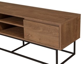 Conjunto de Mobiliário de Sala de Estar Laxus – Nogueira Preta – TV: 1