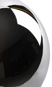 Candeeiro de mesa Art Deco preto com vidro fumê - Pallon Art Deco