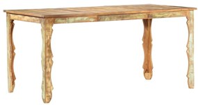 Mesa de jantar 160x80x76 cm madeira recuperada maciça